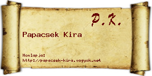 Papacsek Kira névjegykártya